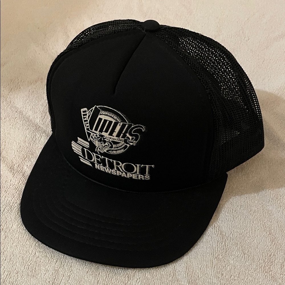 Detroit Newspapers Black Trucker Hat